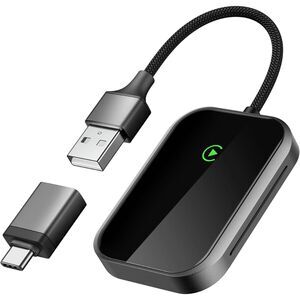 Wireless CarPlay Adapter for iPhone USB-C/USB-A Bluetooth Connection NIB
